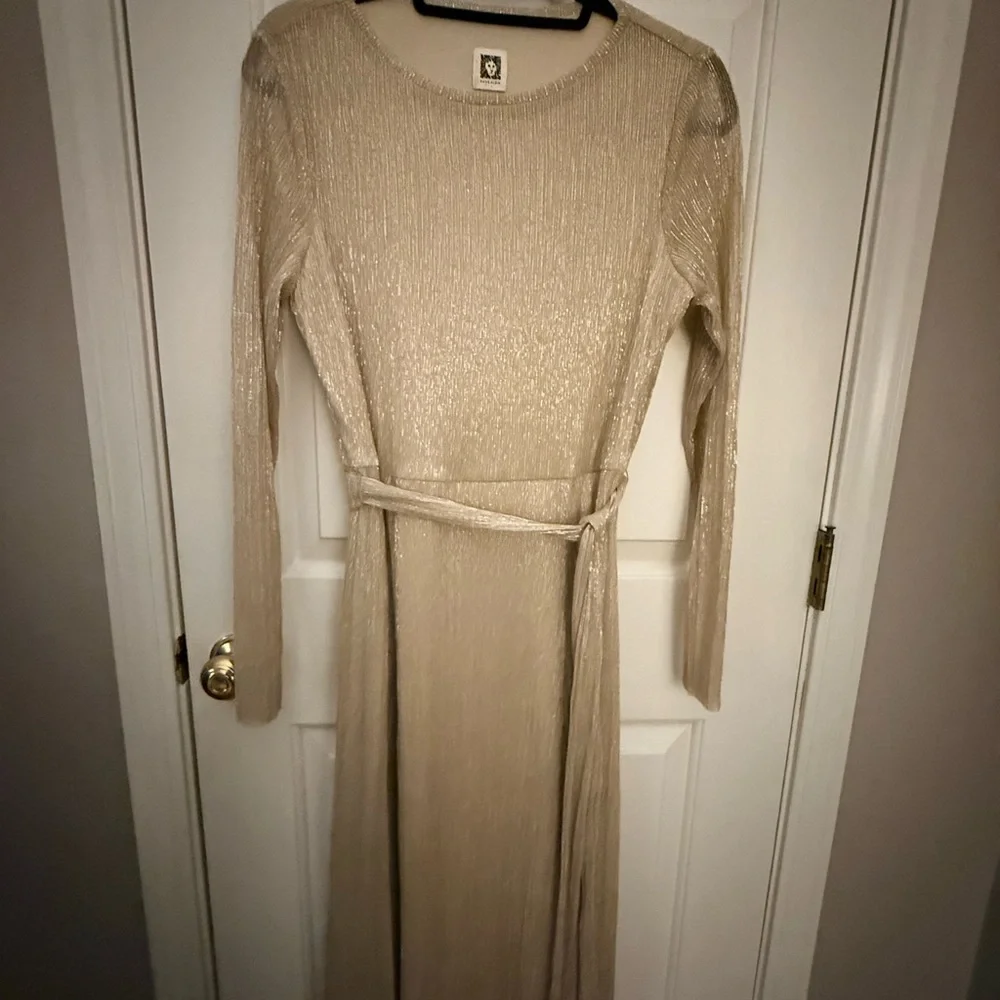 Anne Klein Metallic Gold Dress - Picture 2 of 2